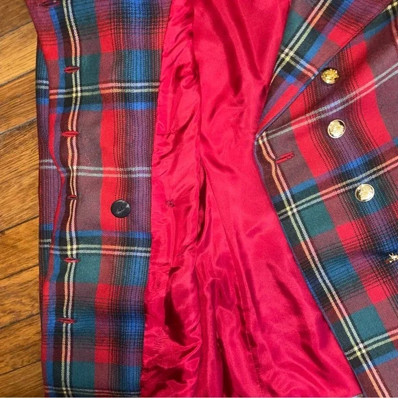 Ralph Lauren vintage 80s rare Tartan blazer size 10 - Picture 5 of 16